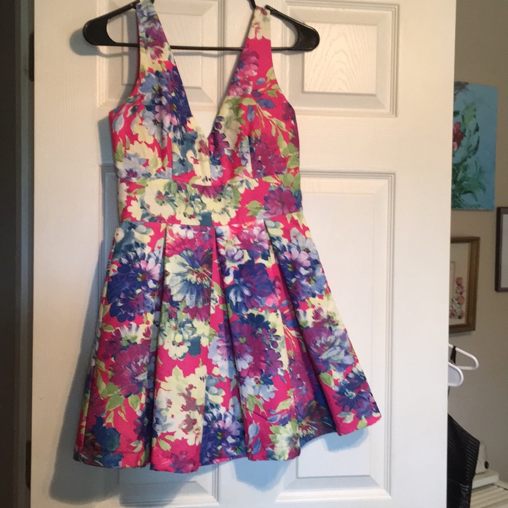 Precious sateen floral print sundress